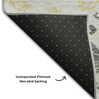 Piper Looms Mayfield Vintage AMF759 Charcoal Machine Washable Area Rug Backing Image