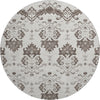 Piper Looms Mayfield Vintage AMF759 Chocolate Machine Washable Area Rug Round Main Image