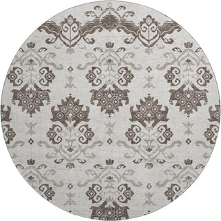 Piper Looms Mayfield Vintage AMF759 Chocolate Machine Washable Area Rug Round Main Image