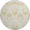 Piper Looms Mayfield Vintage AMF759 Gold Machine Washable Area Rug Round Main Image