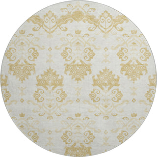 Piper Looms Mayfield Vintage AMF759 Gold Machine Washable Area Rug Round Main Image
