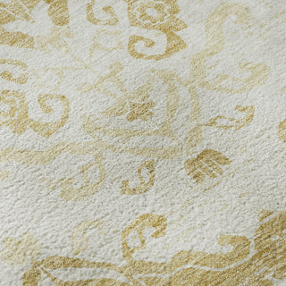 Piper Looms Mayfield Vintage AMF759 Gold Machine Washable Area Rug Swatch Image