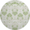 Piper Looms Mayfield Vintage AMF759 Green Machine Washable Area Rug Round Main Image