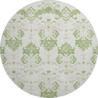 Piper Looms Mayfield Vintage AMF759 Green Machine Washable Area Rug Round Main Image