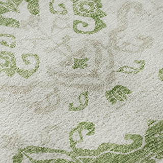 Piper Looms Mayfield Vintage AMF759 Green Machine Washable Area Rug Swatch Image