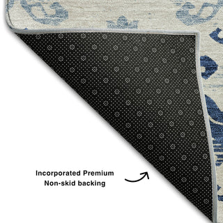 Piper Looms Mayfield Vintage AMF759 Navy Machine Washable Area Rug Backing Image