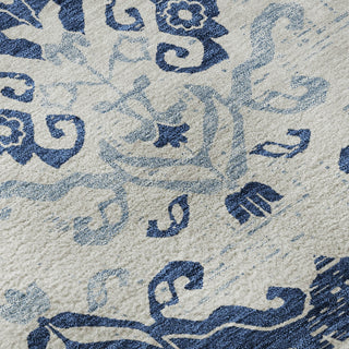 Piper Looms Mayfield Vintage AMF759 Navy Machine Washable Area Rug Swatch Image