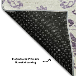 Piper Looms Mayfield Vintage AMF759 Purple Machine Washable Area Rug Backing Image
