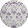 Piper Looms Mayfield Vintage AMF759 Purple Machine Washable Area Rug Round Main Image