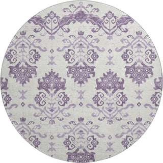 Piper Looms Mayfield Vintage AMF759 Purple Machine Washable Area Rug Round Main Image