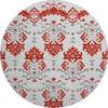 Piper Looms Mayfield Vintage AMF759 Red Machine Washable Area Rug Round Main Image