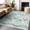 Piper Looms Mayfield Vintage AMF759 Teal Machine Washable Area Rug Lifestyle Image Feature