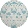 Piper Looms Mayfield Vintage AMF759 Teal Machine Washable Area Rug Round Main Image