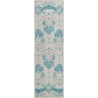 Piper Looms Mayfield Vintage AMF759 Teal Machine Washable Area Rug Runner Main Image