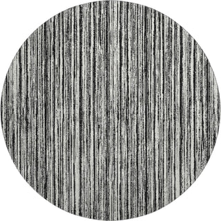 Piper Looms Mayfield Stripes AMF760 Black Machine Washable Area Rug Round Main Image