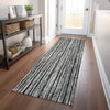 Piper Looms Mayfield Stripes AMF760 Black Machine Washable Area Rug Runner Lifestyle Image Feature