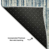 Piper Looms Mayfield Stripes AMF760 Blue Machine Washable Area Rug Backing Image