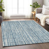 Piper Looms Mayfield Stripes AMF760 Blue Machine Washable Area Rug Lifestyle Image Feature
