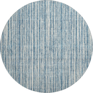 Piper Looms Mayfield Stripes AMF760 Blue Machine Washable Area Rug Round Main Image