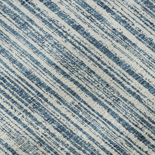 Piper Looms Mayfield Stripes AMF760 Blue Machine Washable Area Rug Swatch Image