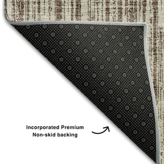 Piper Looms Mayfield Stripes AMF760 Brown Machine Washable Area Rug Backing Image