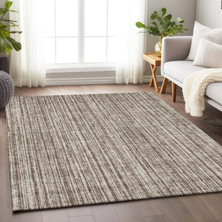 Piper Looms Mayfield Stripes AMF760 Brown Machine Washable Area Rug Lifestyle Image Feature