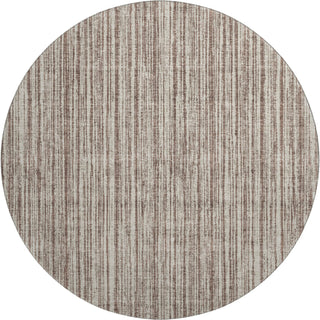 Piper Looms Mayfield Stripes AMF760 Brown Machine Washable Area Rug Round Main Image