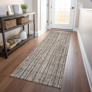 Piper Looms Mayfield Stripes AMF760 Brown Machine Washable Area Rug Runner Lifestyle Image Feature
