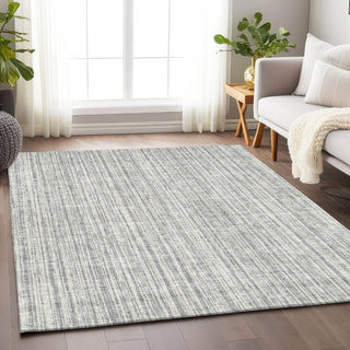 Piper Looms Mayfield Stripes AMF760 Gray Machine Washable Area Rug Lifestyle Image Feature