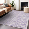 Piper Looms Mayfield Stripes AMF760 Lavender Machine Washable Area Rug Lifestyle Image Feature