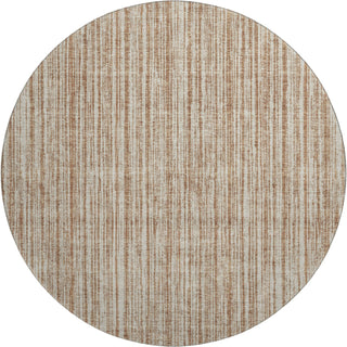 Piper Looms Mayfield Stripes AMF760 Paprika Machine Washable Area Rug Round Main Image