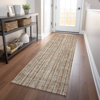 Piper Looms Mayfield Stripes AMF760 Paprika Machine Washable Area Rug Runner Lifestyle Image Feature