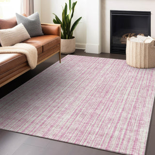 Piper Looms Mayfield Stripes AMF760 Pink Machine Washable Area Rug Lifestyle Image Feature