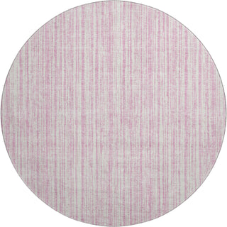 Piper Looms Mayfield Stripes AMF760 Pink Machine Washable Area Rug Round Main Image
