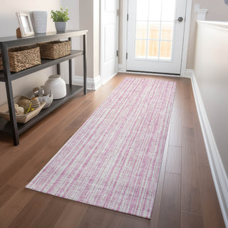 Piper Looms Mayfield Stripes AMF760 Pink Machine Washable Area Rug Runner Lifestyle Image Feature