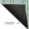 Piper Looms Mayfield Stripes AMF760 Teal Machine Washable Area Rug Backing Image