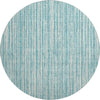 Piper Looms Mayfield Stripes AMF760 Teal Machine Washable Area Rug Round Main Image