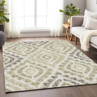 Piper Looms Mayfield Diamond AMF761 Beige Machine Washable Area Rug Lifestyle Image Feature