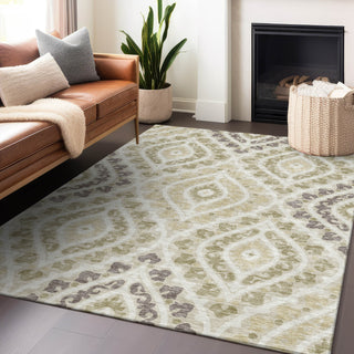 Piper Looms Mayfield Diamond AMF761 Beige Machine Washable Area Rug Lifestyle Image Feature