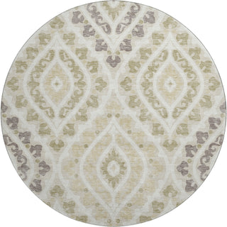 Piper Looms Mayfield Diamond AMF761 Beige Machine Washable Area Rug Round Main Image