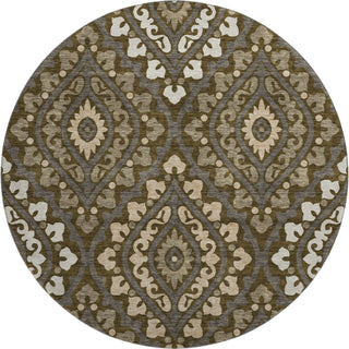 Piper Looms Mayfield Diamond AMF761 Fudge Machine Washable Area Rug Round Main Image