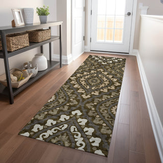 Piper Looms Mayfield Diamond AMF761 Fudge Machine Washable Area Rug Runner Lifestyle Image Feature