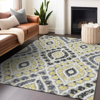 Piper Looms Mayfield Diamond AMF761 Gray Machine Washable Area Rug Lifestyle Image Feature