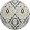 Piper Looms Mayfield Diamond AMF761 Gray Machine Washable Area Rug Round Main Image