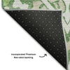 Piper Looms Mayfield Diamond AMF761 Green Machine Washable Area Rug Backing Image