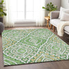 Piper Looms Mayfield Diamond AMF761 Green Machine Washable Area Rug Lifestyle Image Feature