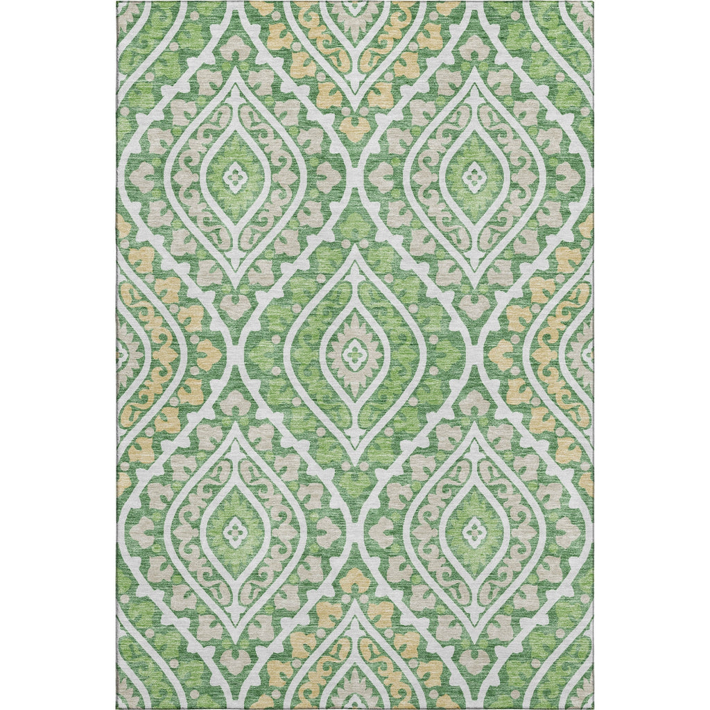 Piper Looms Mayfield Diamond AMF761 Green Machine Washable Area Rug main image