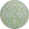 Piper Looms Mayfield Diamond AMF761 Green Machine Washable Area Rug Round Main Image