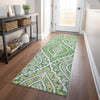 Piper Looms Mayfield Diamond AMF761 Green Machine Washable Area Rug Runner Lifestyle Image Feature