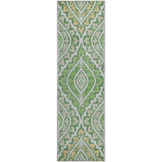 Piper Looms Mayfield Diamond AMF761 Green Machine Washable Area Rug Runner Main Image